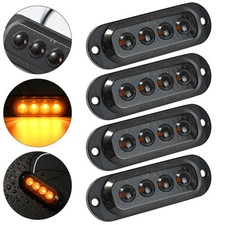 4x 12V 24V LED Seitenmarkierungsleuchte Begrenzungsleuchten Gelb Anhänger  LKW