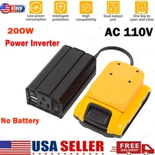 For Dewalt 18V 20V MAX Battery Power Supply Inverter w/AC Outlet Dual USB 200W