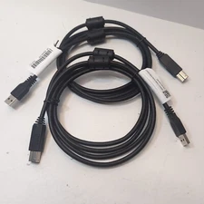Lot of 2 USB Cables 6ft Black For Fujitsu S1500 S1500M ScanSnap iX1500 Scanner