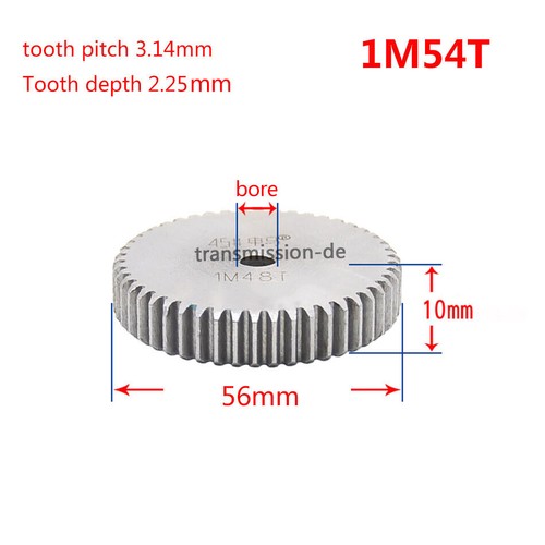 1/1.5 Mod 12-150 dientes engranaje frontal C45 engranaje de acero espesor 1M-10 mm 1.5M-15 mm - Imagen 53 de 180