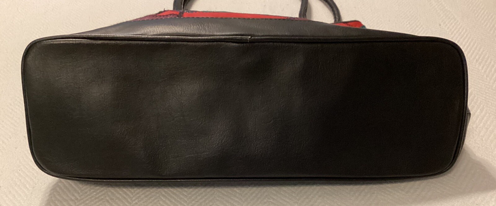 Large Patchwork Leather Vintage Handbag Grunge Pu… - image 13