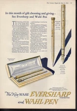 Vintage advertising print Writing Wahl Eversharp perfected Pen Kit Gift 1925 ad