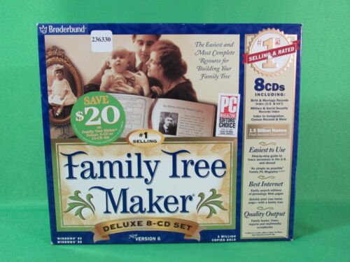 Family Tree Maker Deluxe 8-CD Set Version 6 (Windows 95/98) Open Box - Picture 6 of 12