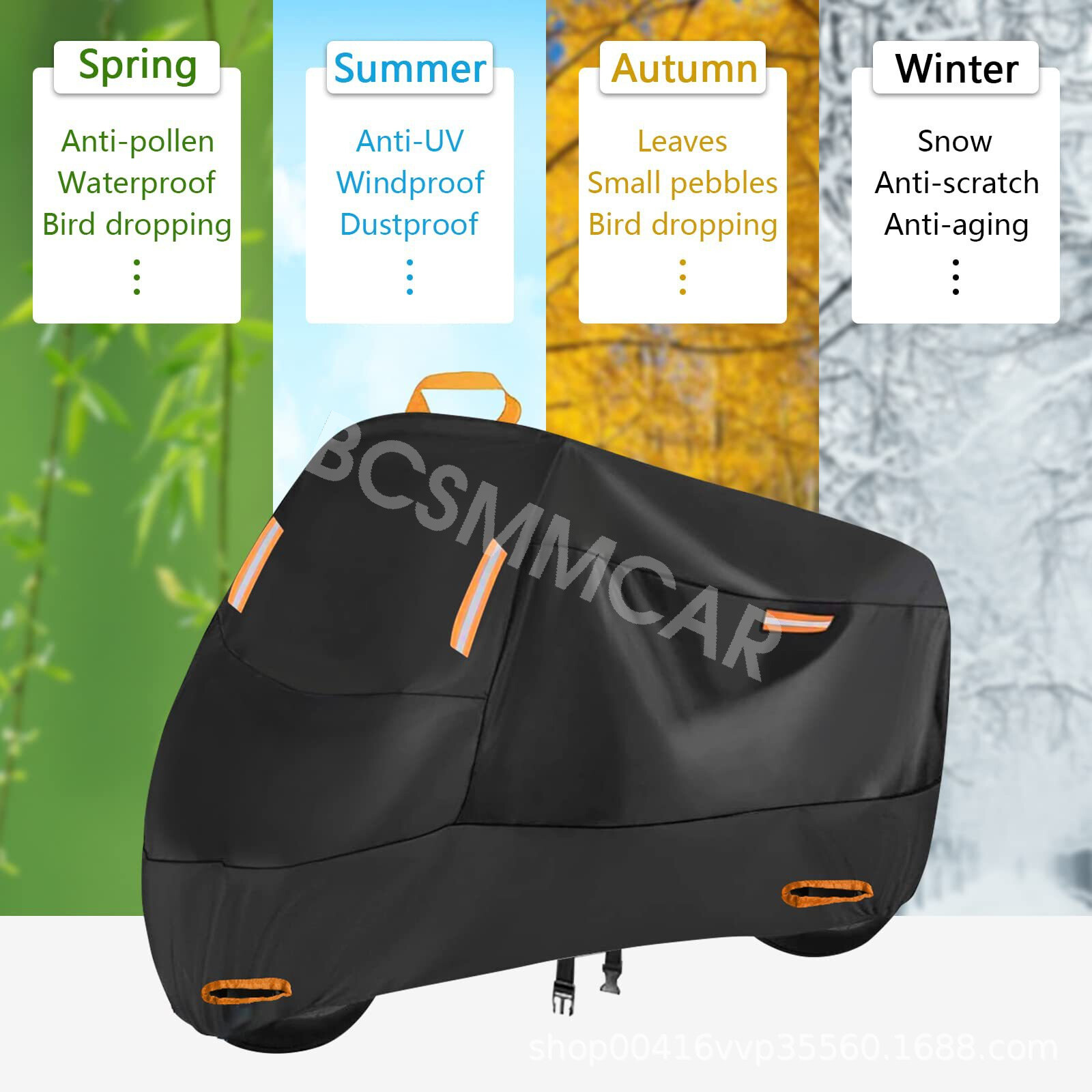 Waterproof Motorcycle Bicycle Bike Cover Outdoor UV Weather Dust Rust Resistant
