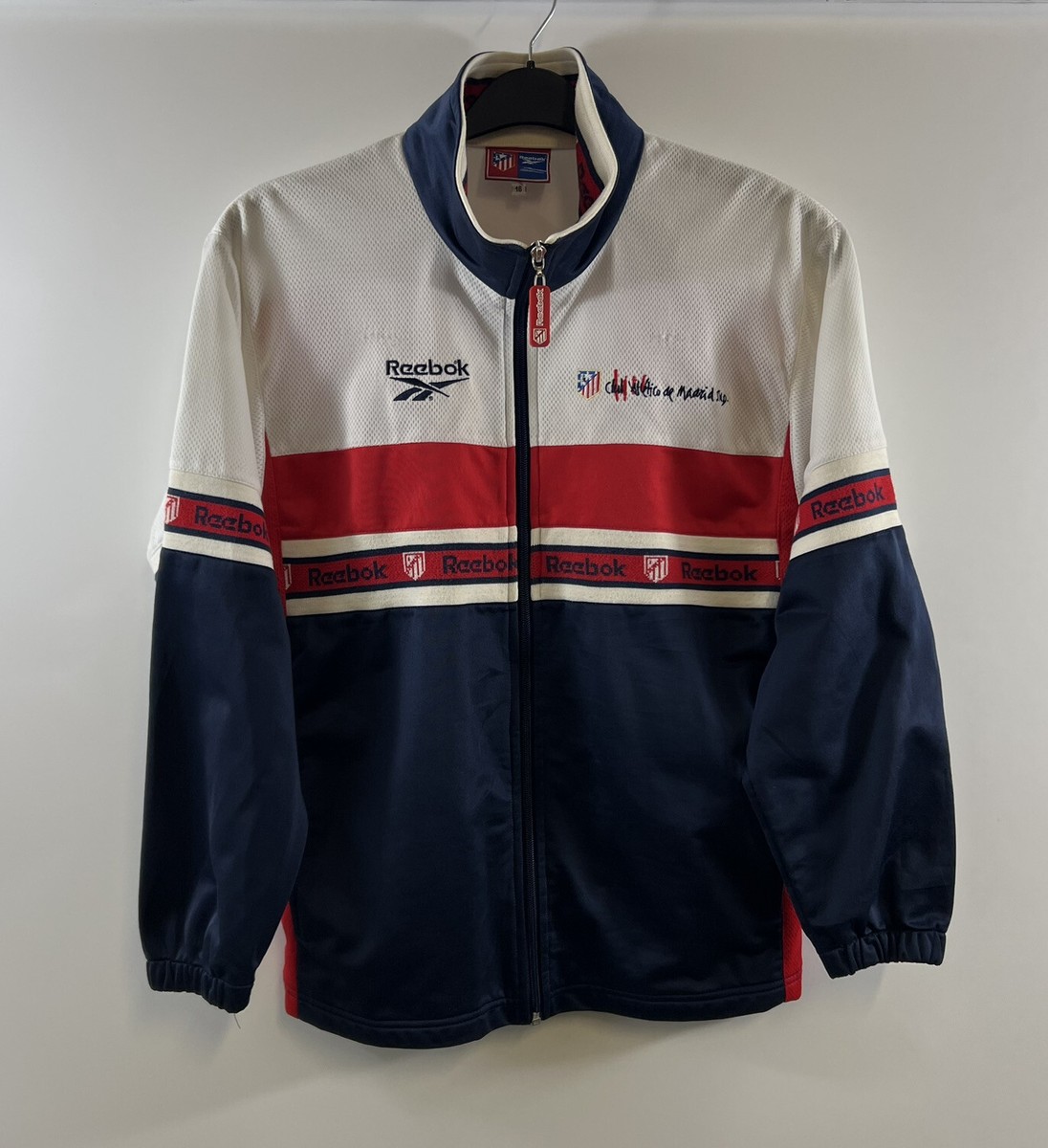 Reebok  ボルシアMG ジャケット Atletico Madrid Track Football Jacket 1998/99 Adults Small Reebok