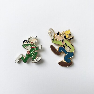 Vintage 1980 s Disney Goofy Mini Pins - Pinpics #6058 & #1119 - Lot of 2