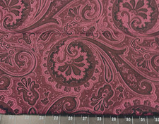 Tina Scrap 9 x 21 Floral Flower Paisley Swirl leaf Purple Swirl Cotton Fabric