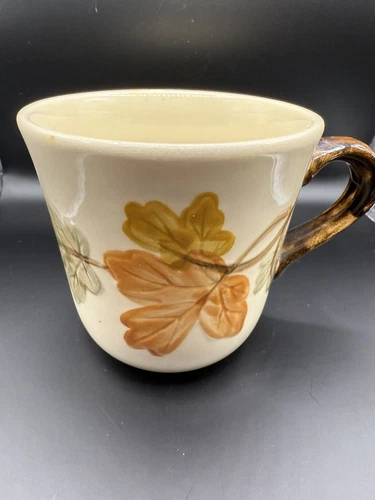 Vintage Franciscan USA October Fall Autumn Leaves Coffee Tea Cup Mug