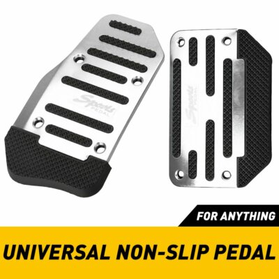 Silver Non-Slip Automatic Gas Brake Foot Pedal Pad Cover Accessories Universal F - Foto 5