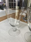Vtg Pair Tea Goblet Glastonbury Lotus Vignette Botanical Vine Etched 165700 — photo 2