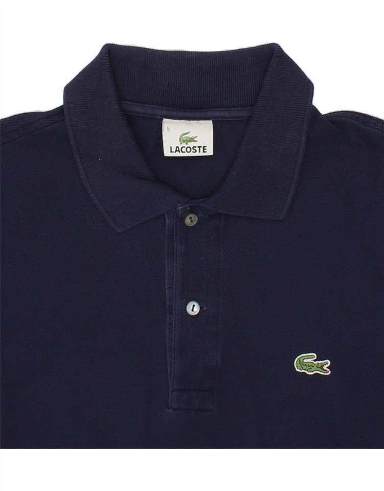 LACOSTE Mens Polo Shirt Size 5 Large Navy Blue Cotton AN03 eBay