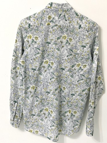 Camisa Guide London Talla Mediana M Manga Larga Para Hombre Blanca Verde Algodón Elástico - Imagen 5 de 11