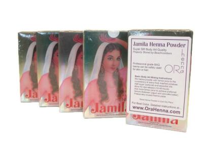 Jamila BAQ Natural Henna Professional Sift Powder Hair Skin Mehndi 5 Packs 500g