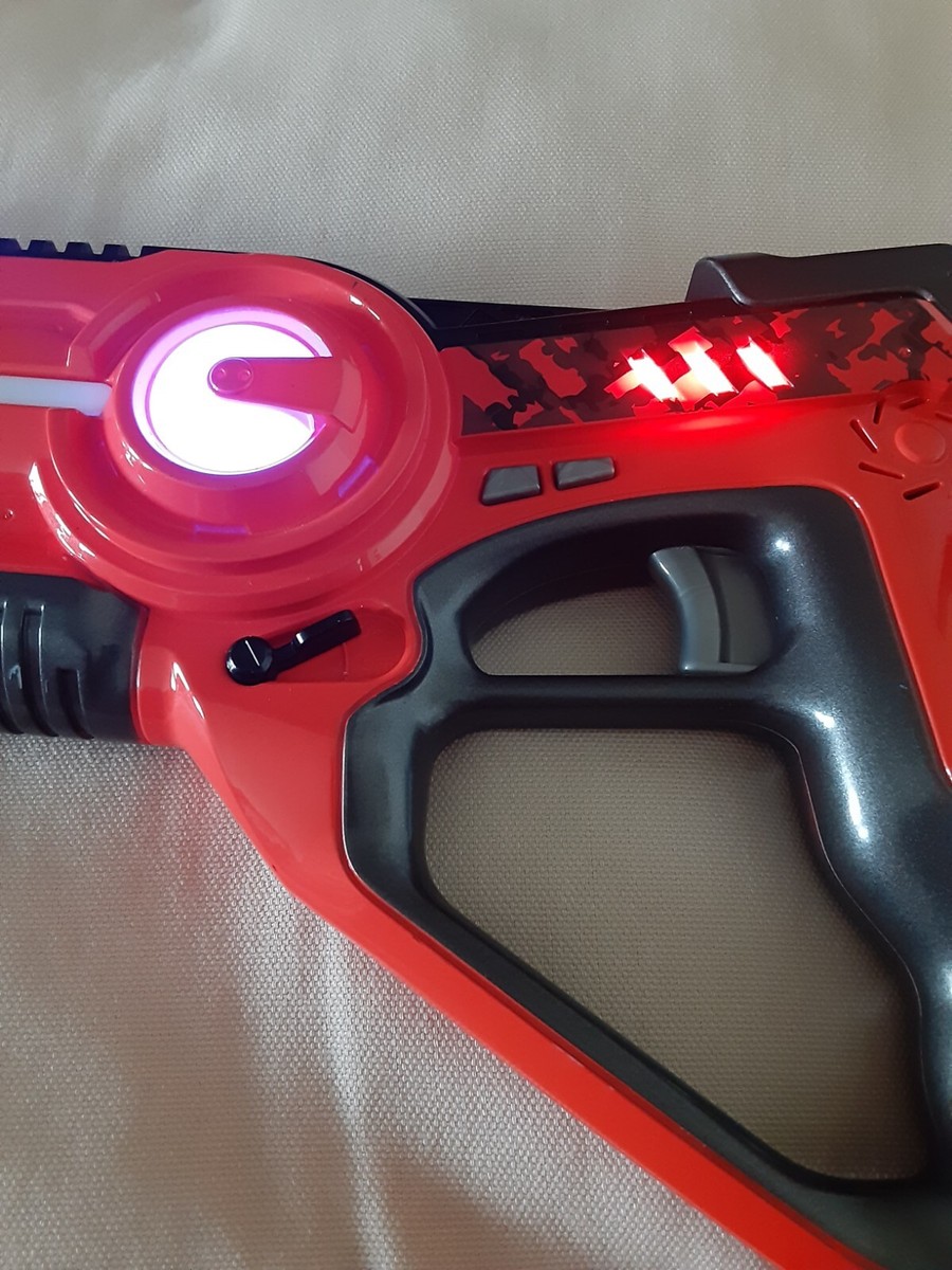 Target Attack 28 Laser Tag Pistol Toy Lights & Sound Gun Red