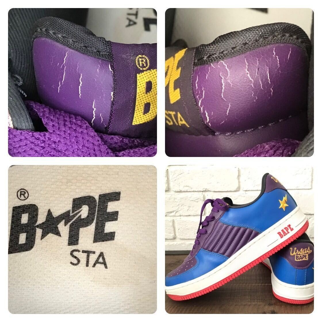 2009 URSUS BAPE leather BAPE STA sneakers NIGO A Bathing Ape US 10