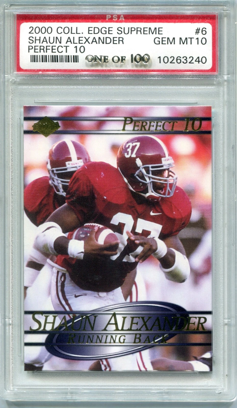 Shaun Alexander Collector's Edge Supreme Perfect 10 #6 Perfect 10