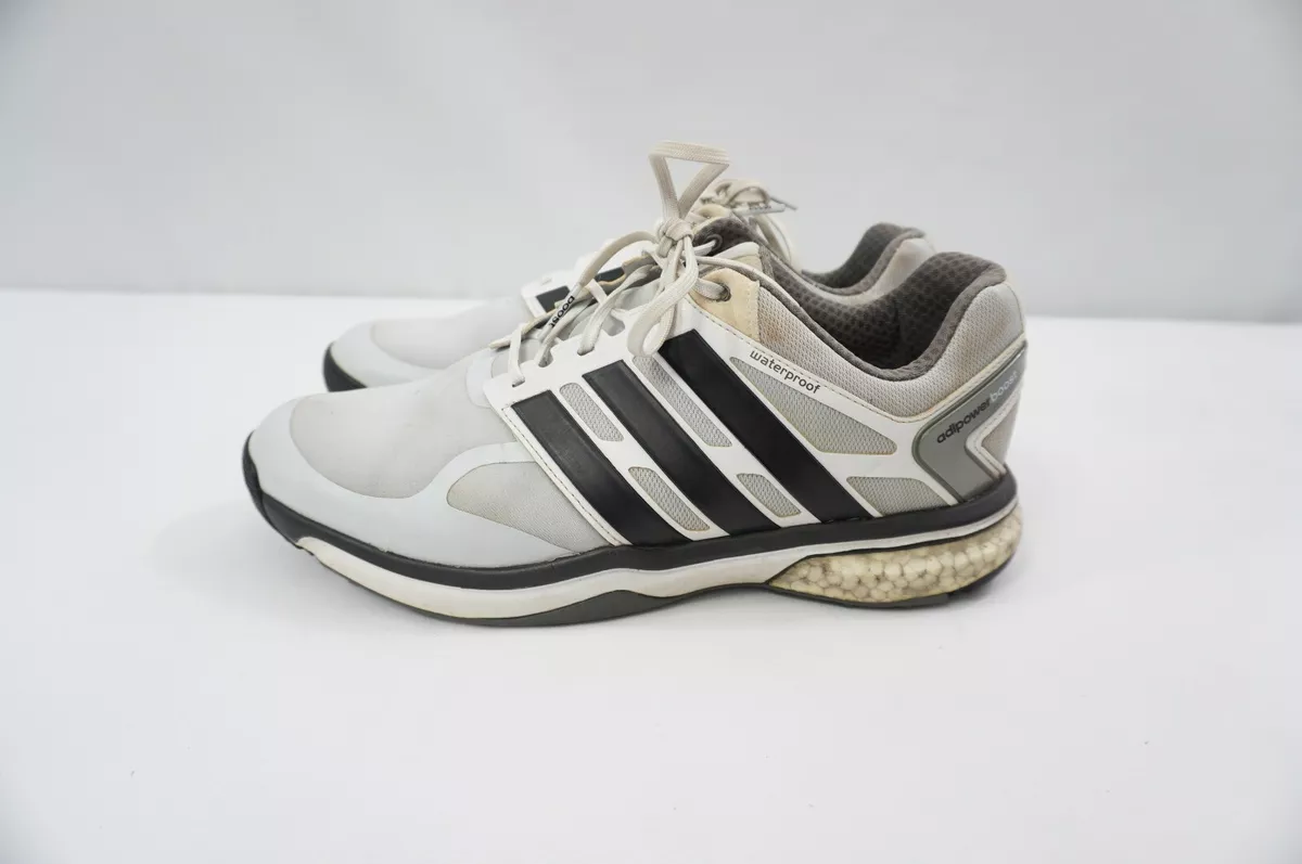 Adidas Men 9.5 Adipower Boost Q47028 Sport Gray Off White Spikeless Golf Shoes