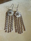 New Mother of Pearl & Crystal Chandelier Earrings - stunning !