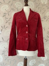 Eddie Bauer Red Velvet Jacket / Blazer Size Xs (8) Slight Stretch New + Tags