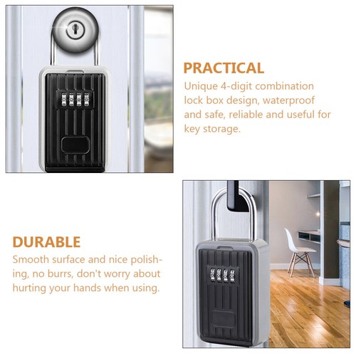 Password Key Box Travel Locking Storage Lockbox for outside Safe - Picture 8 of 10