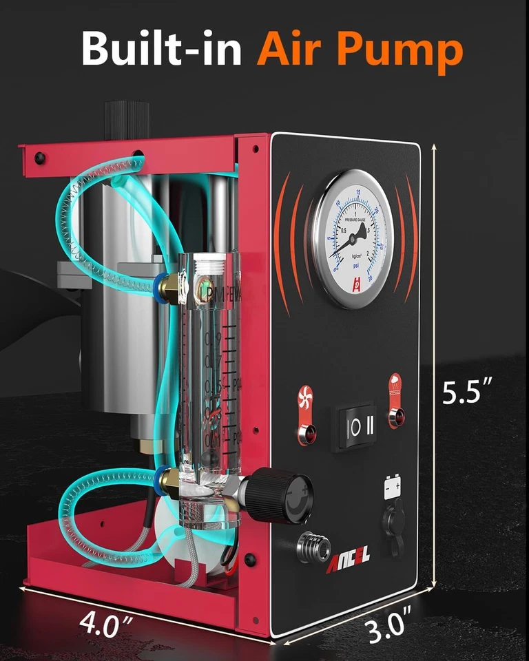 Detector de vazamento de máquina de fumaça EVAP sistema de tubulação de combustível automotivo testador de diagnóstico - Imagem 3 de 4