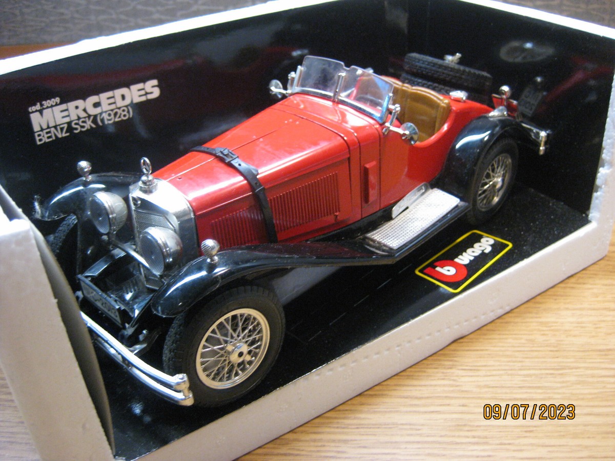 シュコー MERCEDES TYP SSK 1928 ヴィンテージミニカー 1/18 1928 MERCEDES BENZ SSK IN RED BY BURAGO, #3009 | eBay