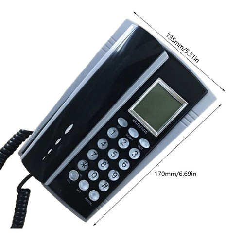 KX~071 Desktop Corded Telephone LED Display Fixed Landline Phone Call Memory - Zdjęcie 8 z 10