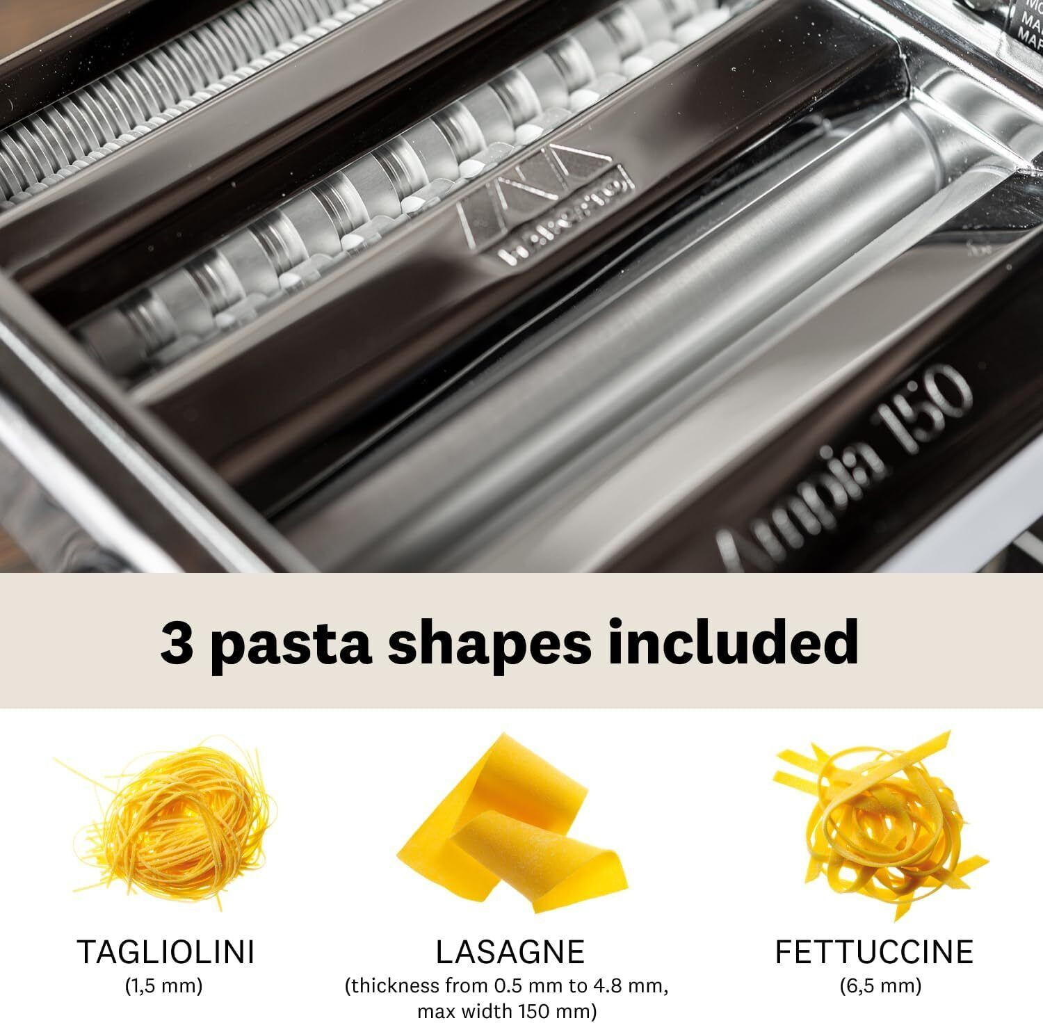 Fresh Pasta Maker Roller Machine Stainless Steel for Spaghetti Noodle Fettuccine