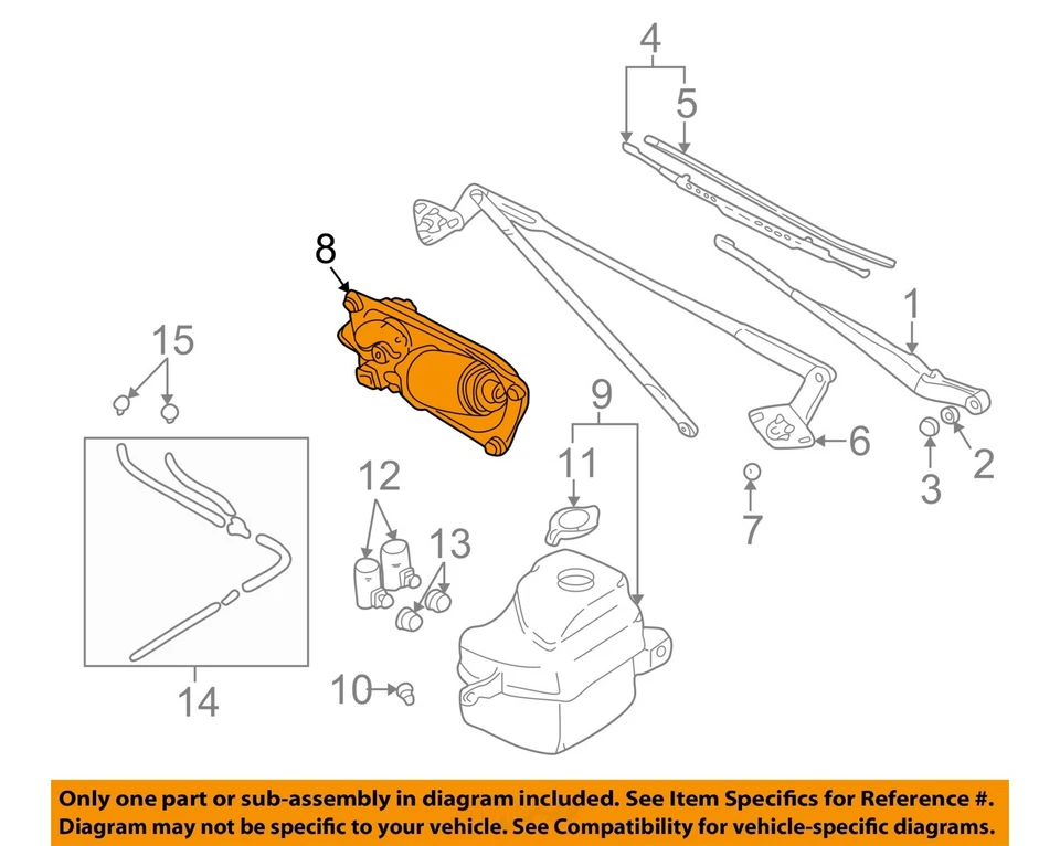 Motor limpiaparabrisas usado se adapta a: Suzuki Vitara Grand Grade A 2002 Foto 3 de 4