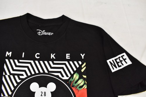 Neff x Disney Mens Mickey Mouse Tropical Floral Print Black Shirt NWT S-XL - Picture 3 of 5