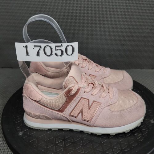 New Balance 574 Shoes Toddler Sz 12.5 Pink Suede Sneakers - Picture 1 of 8