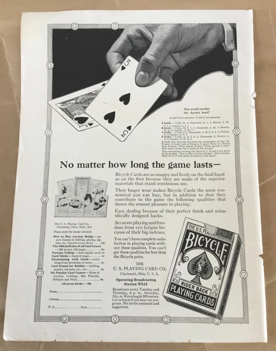 Bicycle playing cards material sale