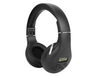 FM Radio Headphones LCD Display Portable Battery Powered Wireless Ear Cushions