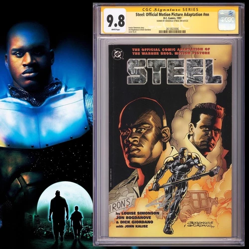 CGC 9.8 SS Steel Motion Picture Adaptation signed by Shaquille O'Neal Shaq 1997