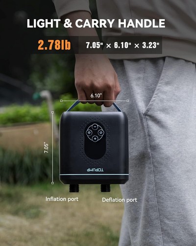 Compact Electric SUP Pump with LED Display, Fast Charging & 7 Nozzles Included - Picture 4 of 9