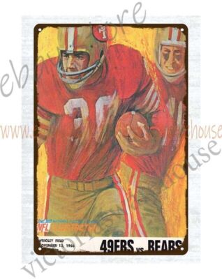 decor design 1966 Football  vs  metal tin sign