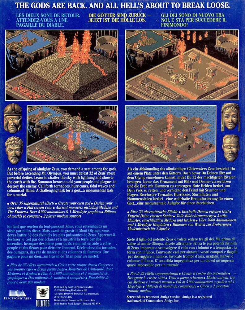 Populous II 2 Trials of the Olympian Gods PC Mac Game 1991 Windows 7 8