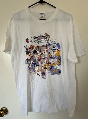 Vintage Los Angeles A to Z Graphic T-Shirt Large | eBay
