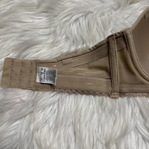 Calvin Klein 34D Beige Strapless Lace Accents Bra 34 D - Picture 5 of 6