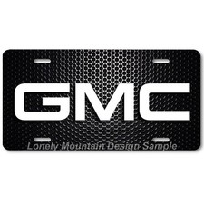 Gmc Novelty Auto Car License Platetag - Whitemesh Image On Flat Aluminum