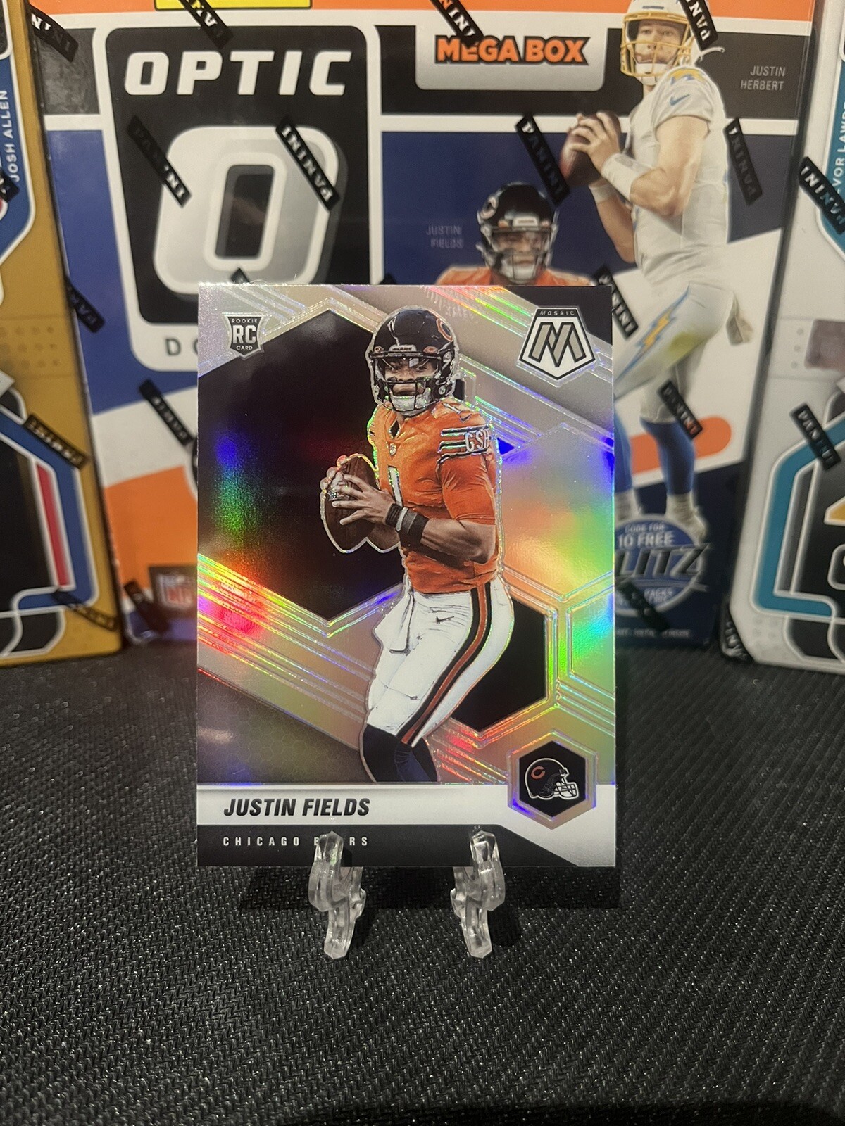 2021 Panini Mosaic - JUSTIN FIELDS #304-V Rookie Variation Silver Prizm NM!