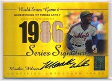 2003 Topps Tribute World Series Gold ‘Series Signature’ Mookie Wilson Bat #24/25