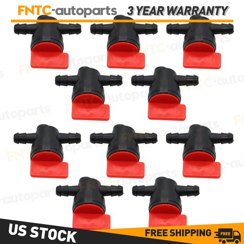 10 x 1/4" Straight In-Line Gas Motorcycle Fuel Shut-off Valves Petcock