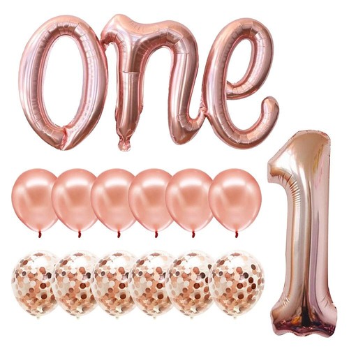 Rose Gold Big Number 1 Balloon 40 Inch Letter One Balloon First