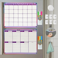 16x12 Acrylic Calendars Magnetic Dry Erase Month Week Planning Board for Fridge