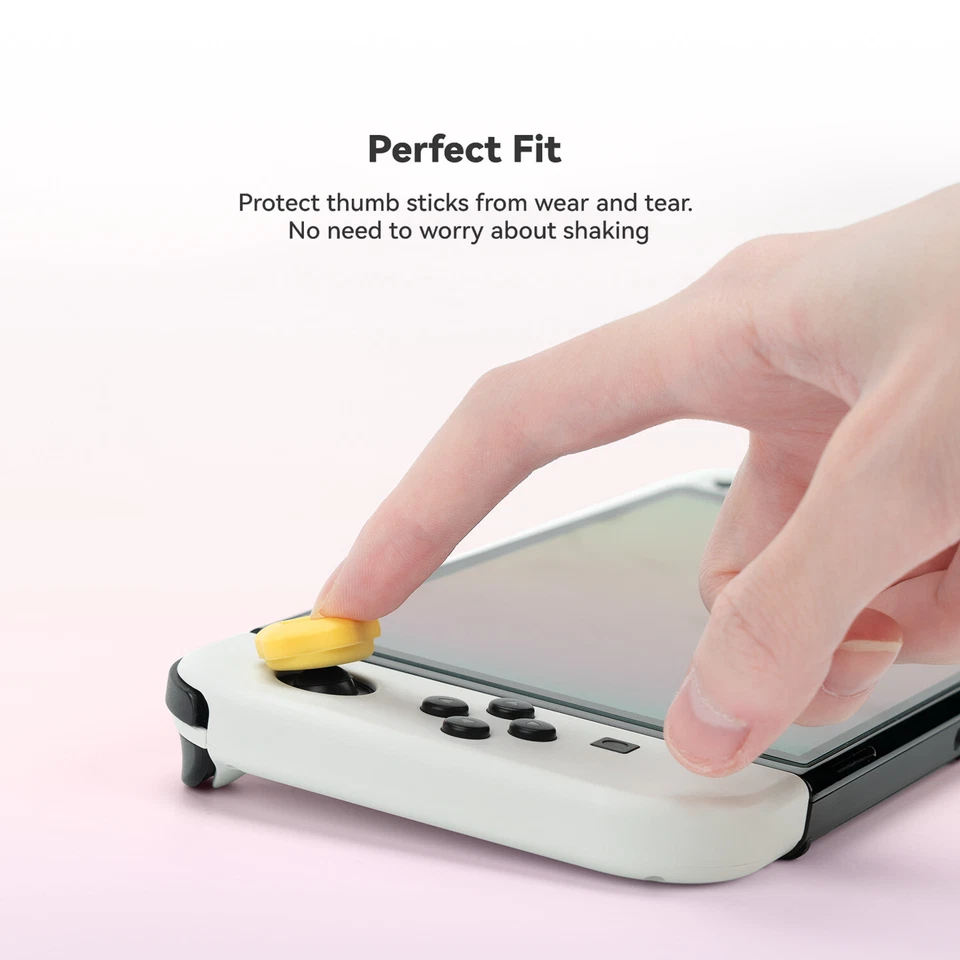 GeekShare Thumb Grips For Nintendo Switch/ Lite/OLED Silicone Heart & Star 4PCS - Image 2 of 4