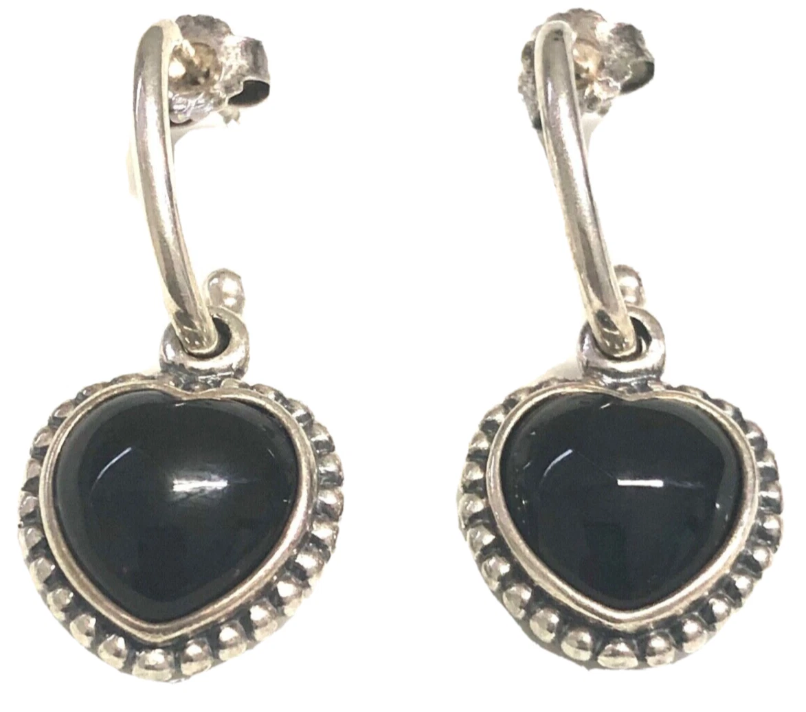 Pandora cheap onyx earrings
