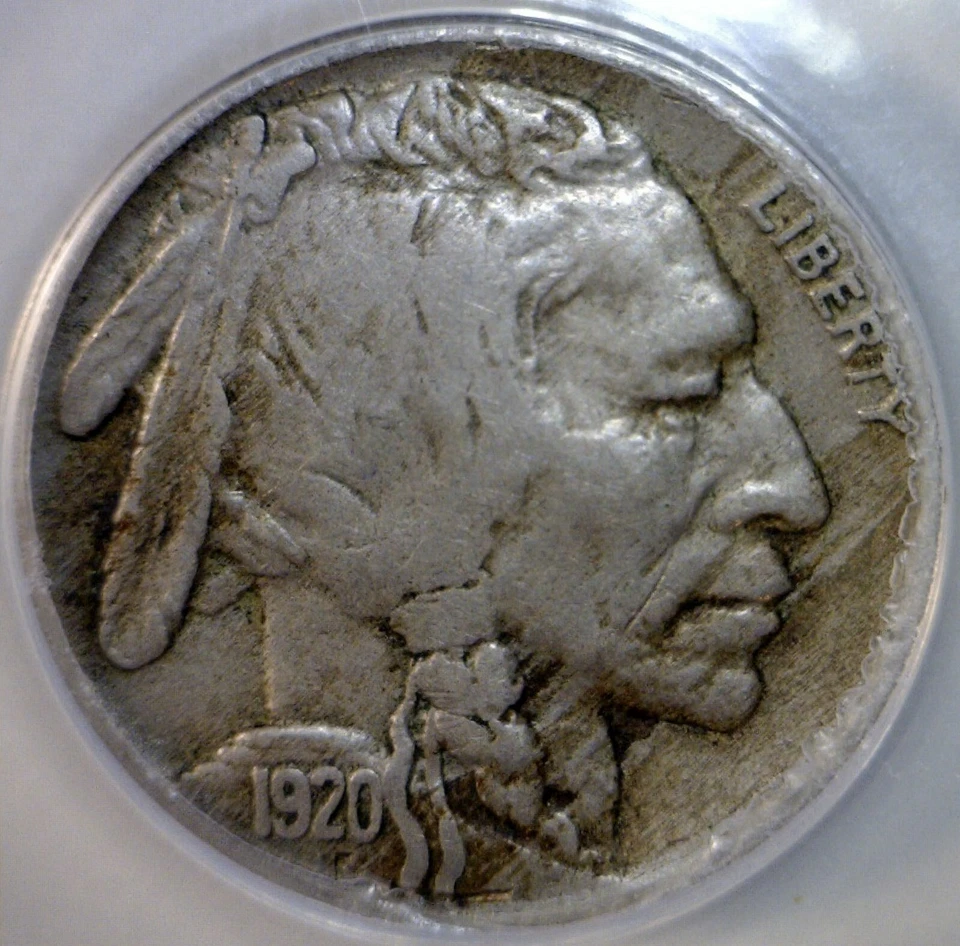 1920 ERROR ANACS VF20 SPLIT PLANCHET After Strike Buffalo Nickel Coins BOTH PCS! - Image 3 of 4