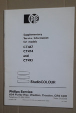 PYE CT467  CT474  CT493 supplementary service information-Studio Colour  - 1980