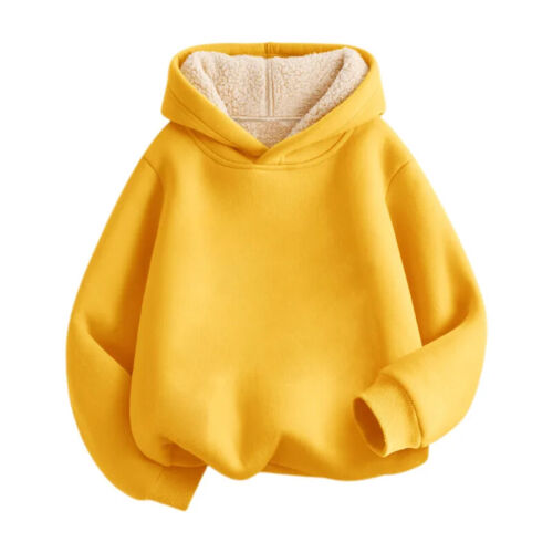 Unisex Winter Fleece Hoodies Sweatshirt Thicken Warm Kids Zipper Coat Tops - Picture 24 of 24